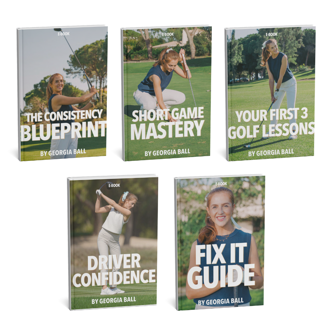 Set of golf instruction books by Georgia Ball.