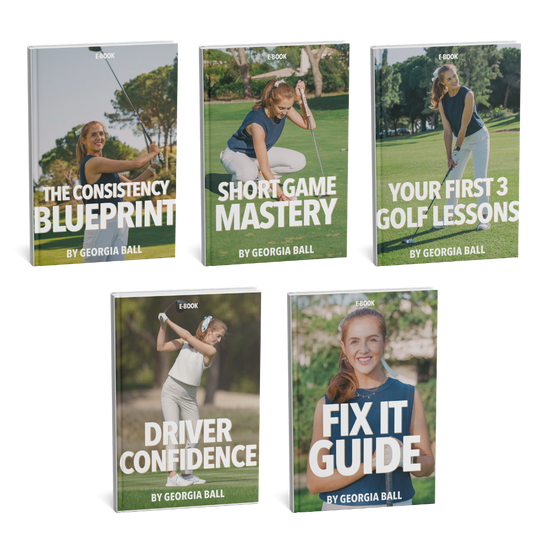 Set of golf instruction books by Georgia Ball.